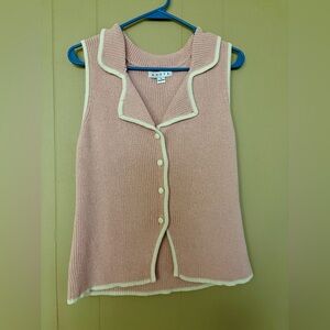 HYFVE Blush Knit Cardigan Vest